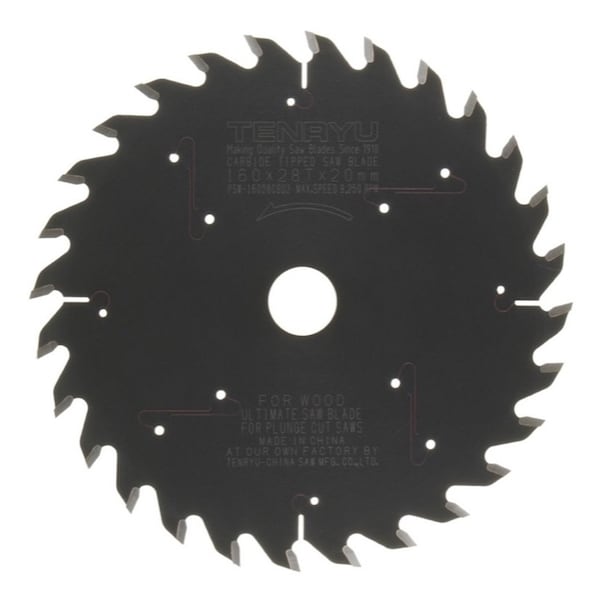 Tenryu 160mm Plunge-Cut Saw Blade for FESTOOL TS55 PSW-16028CBD2 - main